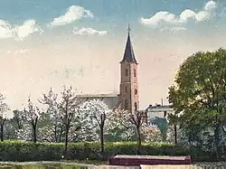 Kostel sv. Anny na pohlednici z roku 1910