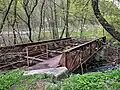 Dochovaný železný most přes říčku Bystrici nedaleko od stanice Ulmanka