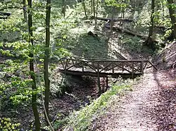 Mostek poblíž jezírka Herty