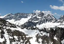 Vrcholová část hory z jihu