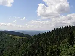 Výhled z Kľaku na jihozápad