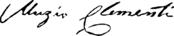 Muzio Clementi – podpis