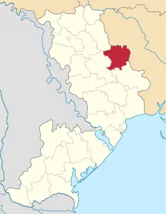 Poloha rajónu v Oděské oblasti