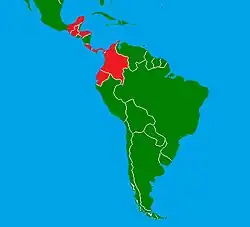 Státy a jejich části s potvrzeným výskytem rodu