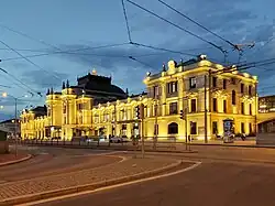 Budova železniční stanice České Budějovice po dokončení rekonstrukce