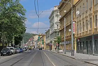 Nádražní poblíž ulice Na Valentince