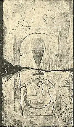 Náhrobní deska, stav před rokem 1912