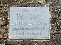 Náhrobní deska Petera Kleina