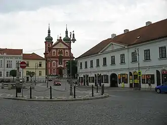 Náměstí ve Staré Boleslavi, jedno z míst střetu