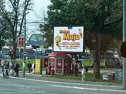 Východní okraj parku, pohled z autobusu