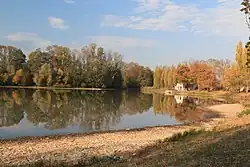 pohled na Návesní rybník v Kunčí