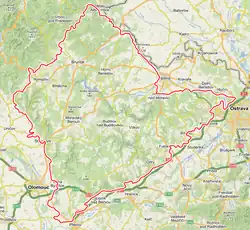 Mapa, Nízký Jeseník, Česko