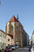 Exteriér kostela sv. Salvátora, Nördlingen, Německo