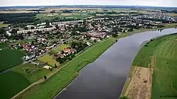 Letecký pohled na Nünchritz