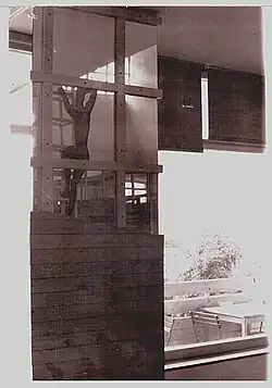 Interiéry motorestu Naháč, maketa plastiky Naháč Kurt Gebauer, 1985