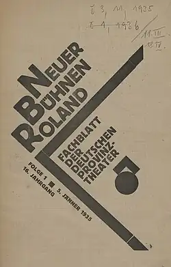 Poslední podoba obálky od čísla 6/1934, zde číslo 1/1935 z 5. ledna 1935.