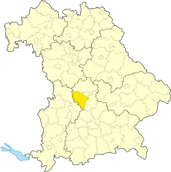 Zemský okres Neuburg-Schrobenhausen na mapě Bavorska