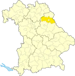 Zemský okres Neustadt an der Waldnaab na mapě Bavorska