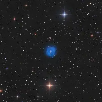 Planetární mlhovina NGC 1514 na amatérském snímku