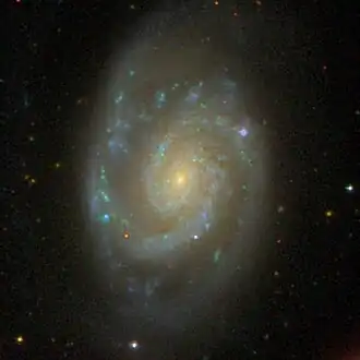 Interagující spirální galaxie NGC 3893