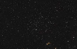 Otevřená hvězdokupa NGC 752 na amatérském snímku