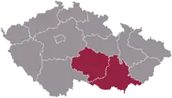 Region soudržnosti Jihovýchod na mapě