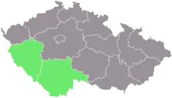 Region soudržnosti Jihozápad na mapě