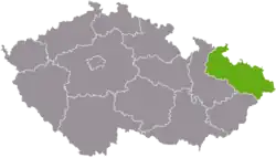 Region soudržnosti Moravskoslezsko na mapě