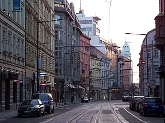 Východní část od hotelu Imperial k Bílé labuti