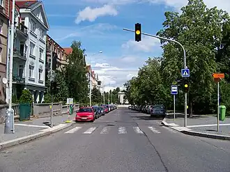 Pohled od ulice K Brusce