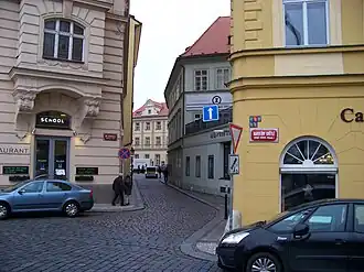 Pohled z ulice Karoliny Světlé