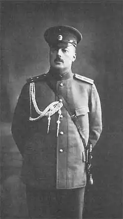 V. D. Nabokov v uniformě za první světové války, 1914
