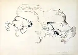 Dialog, kresba tuší, 42x59 cm, 1967
