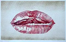 Polibek, kombinovaná technika, 1981