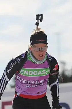 Nadine Horchlerová během světového poháru v norském Oslu v roce 2011