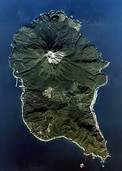 Ostrov Nakanošima na snímku z roku 2009