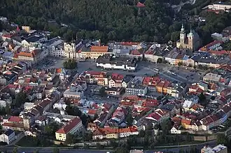 Letecký pohled na Masarykovo náměstí