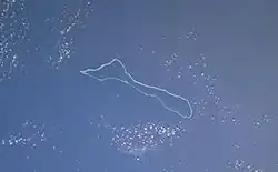 Satelitní snímek atolu