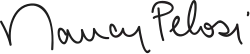 Nancy Pelosiová, podpis