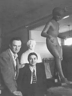 Natan Rapaport s manželkou Simou, 1937