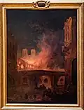 Hubert Robert: Požár pařížské radnice roku 1772