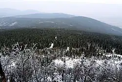 Zimní pohled na oblast přírodního parku