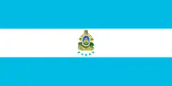 Honduraská námořní válečná vlajka Poměr stran: 1:2