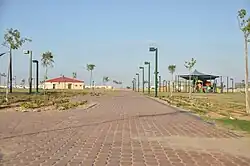 Centrum nově budované vesnice