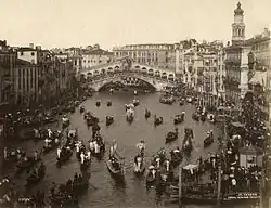 Regatta na Canal Grande, Ponte di Rialto