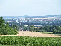 Pohled od Nedrahovic k Sedlčanům