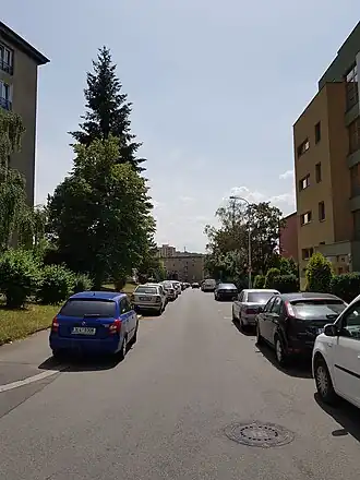 Pohled od ulice Zelenečské jižním směrem