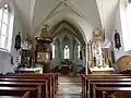 Interiér farního kostela