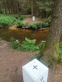 Koštěnický potok na hranici u nejsevernějšího bodu Rakouska