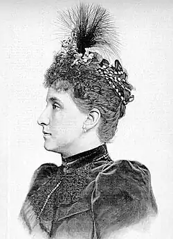 Nellie Melba na rytině H. Meyera, 1891